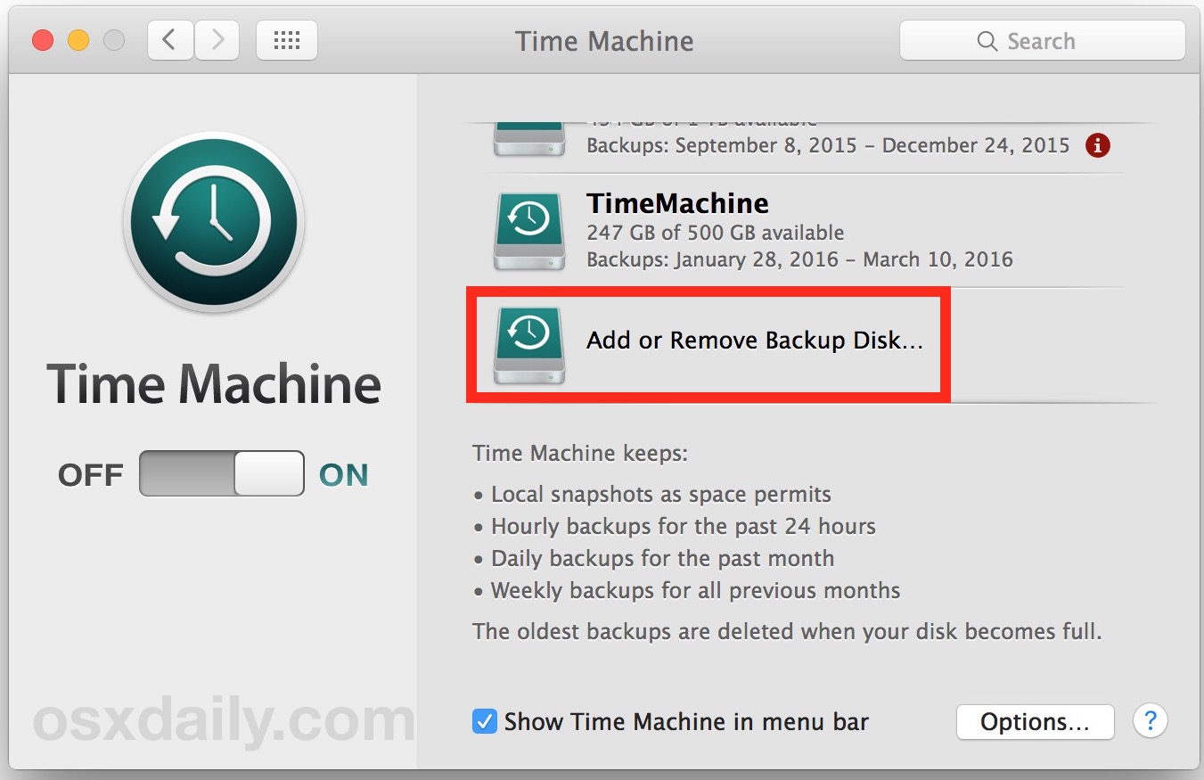 why movie in mac cannot be moved to external drive used for time machine